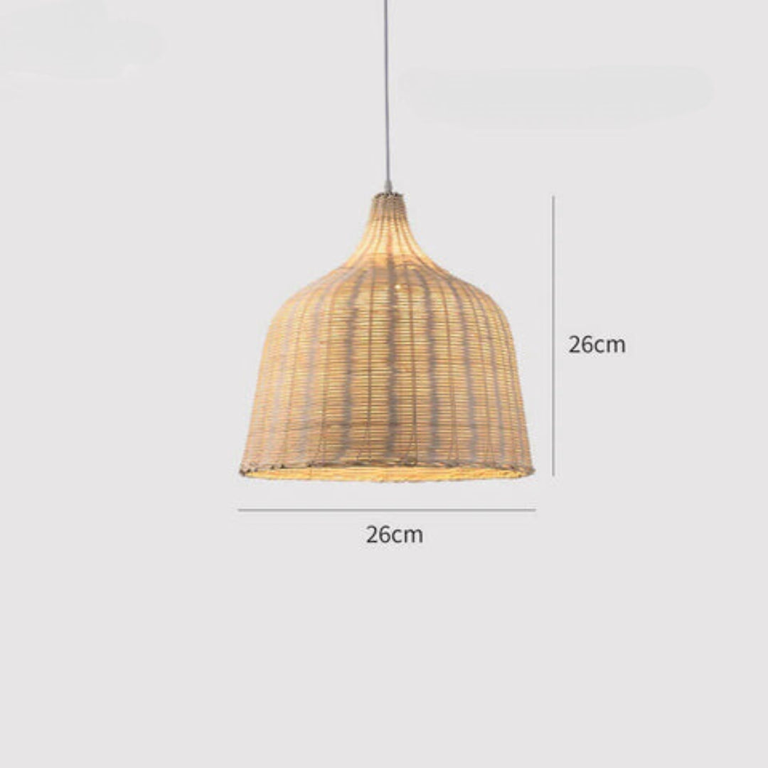 RusticGlow - Woven Rattan Pendant Light
