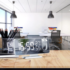 LED Projection Alarm Clock with Radio USB Charger Display