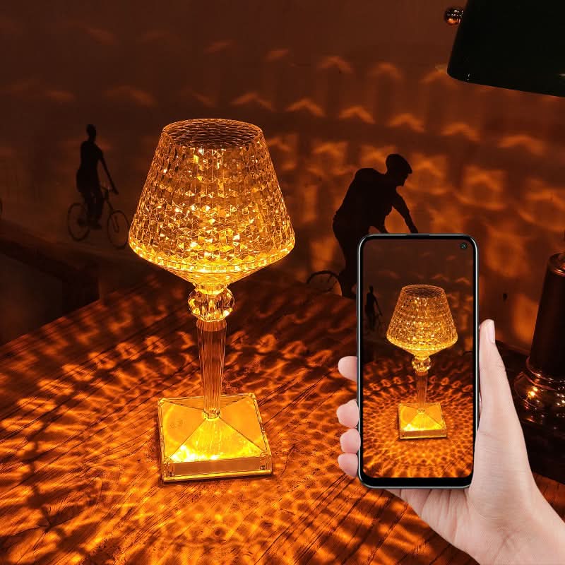 Rechargeable Crystal Lampshade Touch LED Lamp