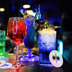 LED glowing bottle stickers and coasters