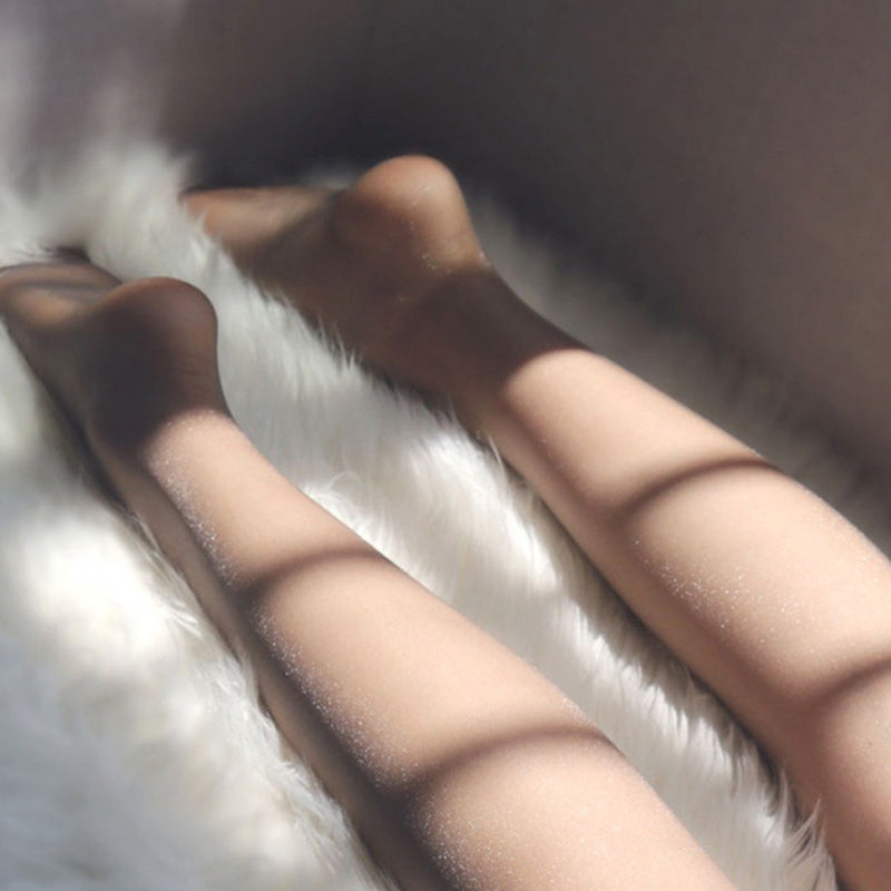Seamless step pearl-gloss ultra-thin tights