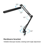 LED Foldable Long Arm Clip Eye Protection USB Reading Table Lamp