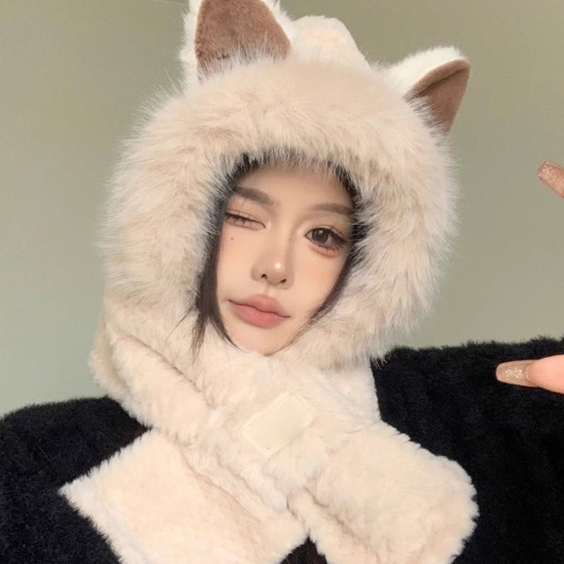 Sweet Fox Ears 2-in-1 Hat and Scarf