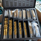 Steel titanium-coated twist drill (99 pieces)