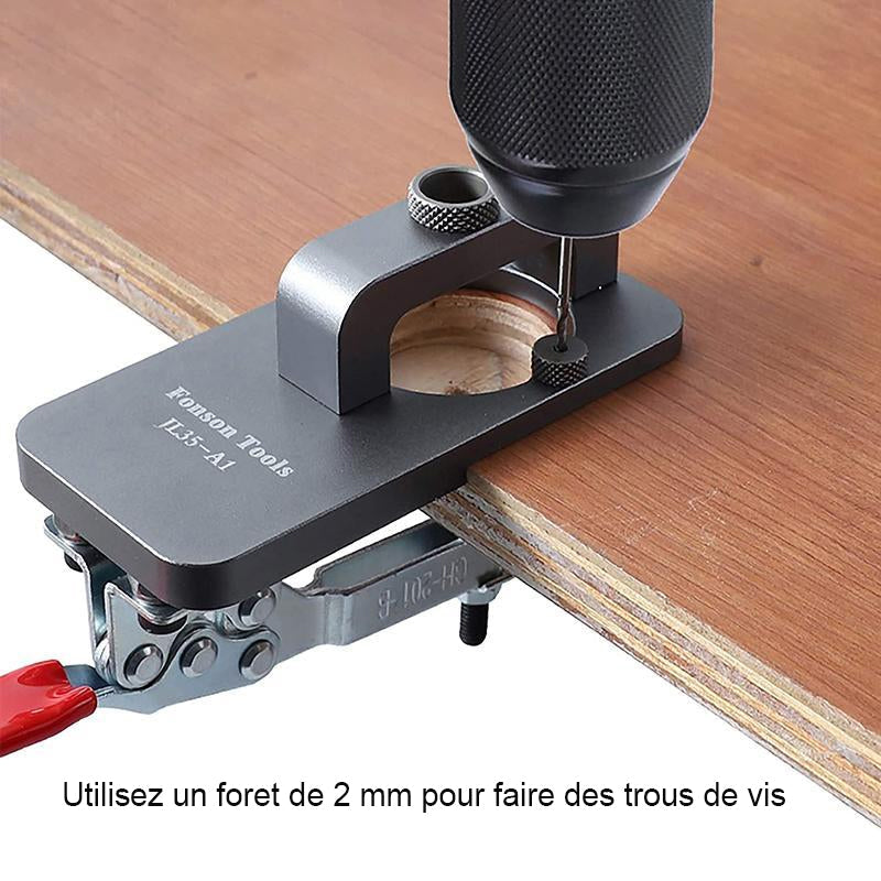 Hidden hinge template 35 mm for woodworking