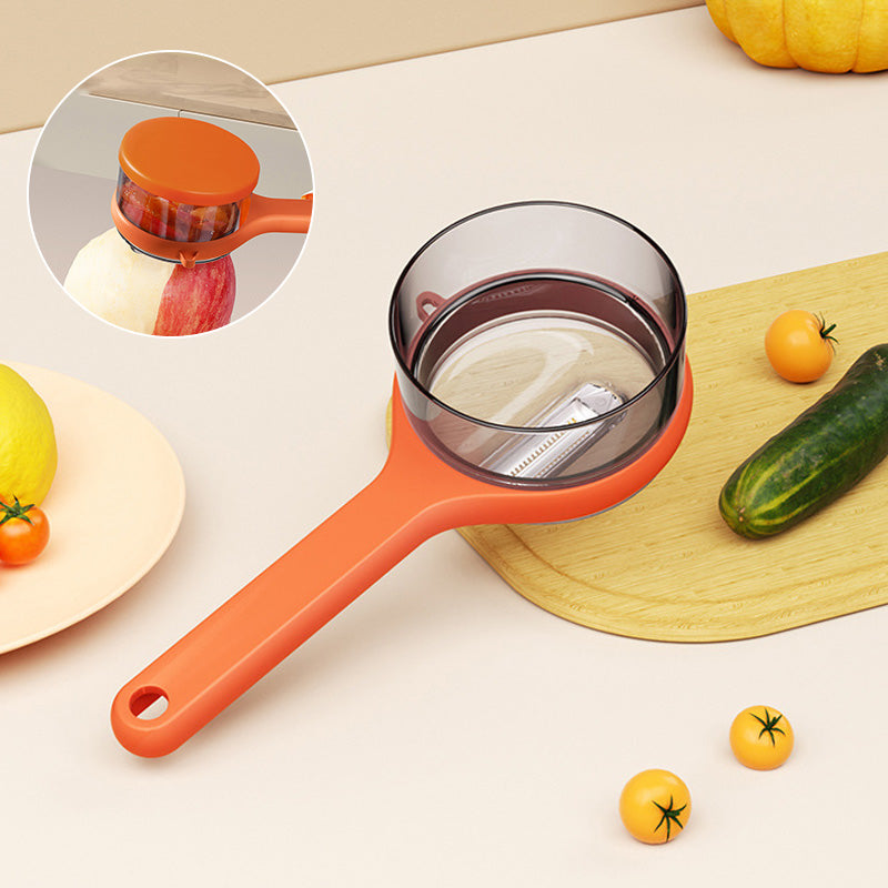 Peeling knife with storage box