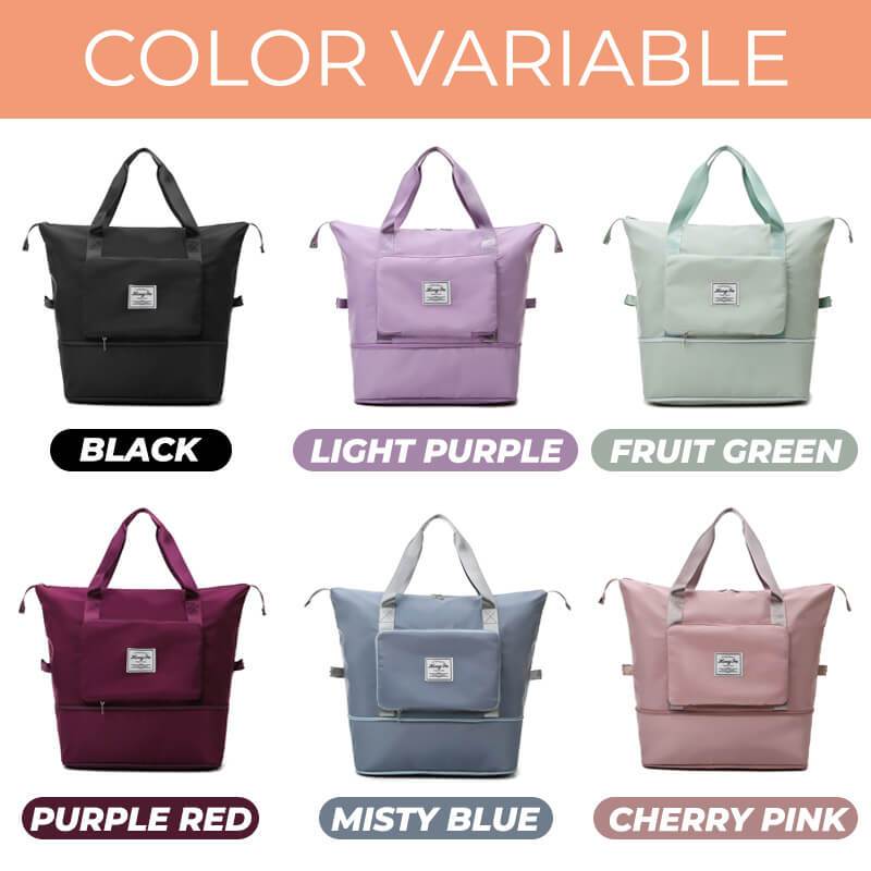 Dry and wet divider double-layer travel bag