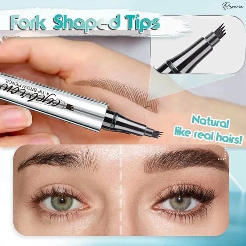 3D waterproof Microblading eyebrow pencil 4 fork tips tattoo pencil