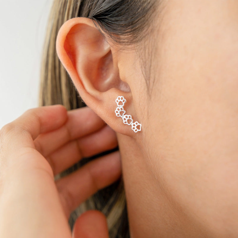 Paw prints on my heart earrings