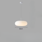 Modern Cream Pendant Lamp in Simple Chandelier Style with Warm LED Lighting