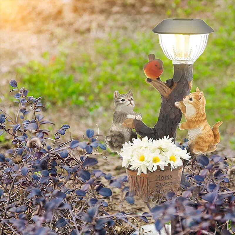 Cat and Dog LED Light Sculpture