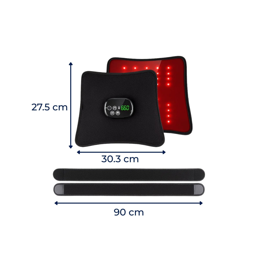 Red Light Therapy & Vibration – Rechargeable Heated Wrap – Eases Back Pain, Stiffness & Muscle Aches