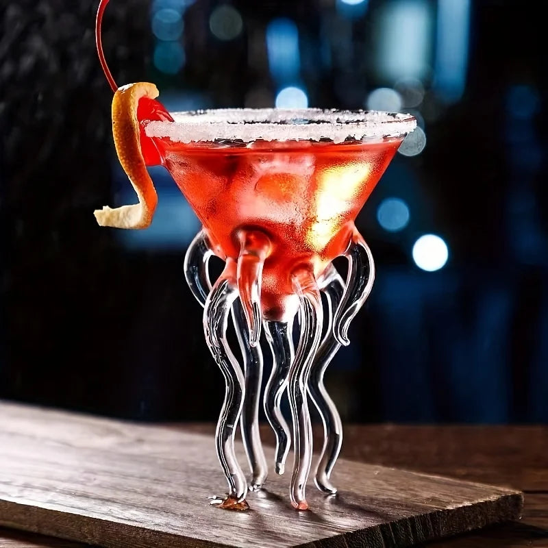 Unique, octopus-inspired cocktail glass