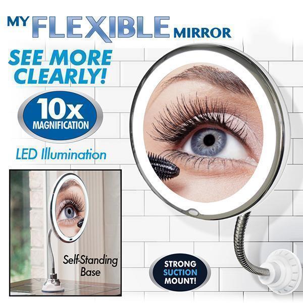 10x magnification LED illuminated makeup mirror