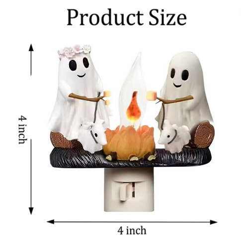Ghost fire with flickering night light ️‍