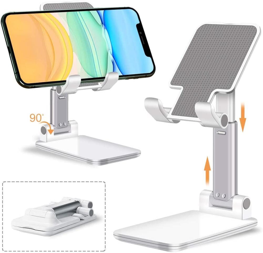 Foldable or white pole phone desk holder