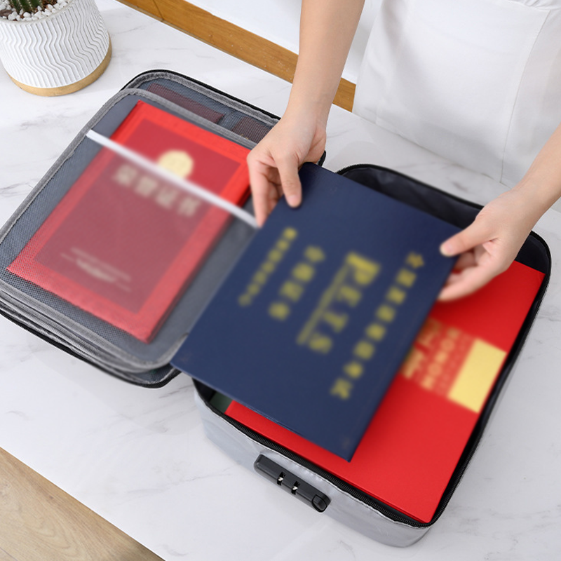 Waterproof and fireproof sealable document storage bag