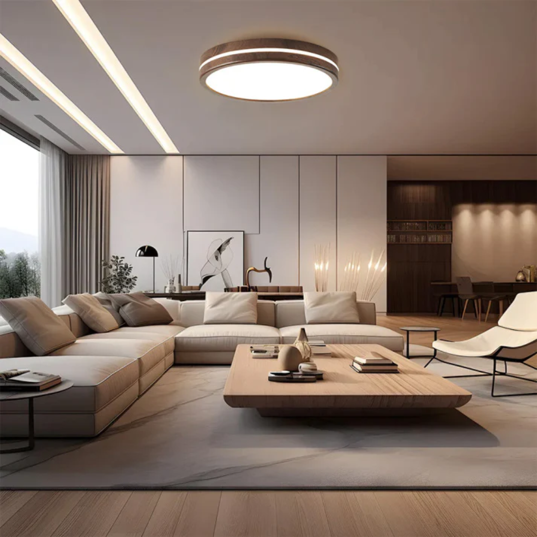 Stylish Wooden LED Ceiling Lamp