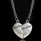 Mother and Daughter Heart Necklace
