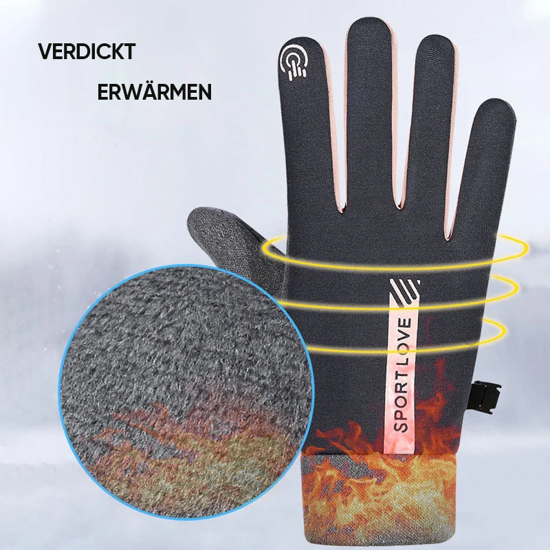 Waterproof finger touchscreen gloves, non-slip and cold-resistant