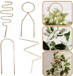 Metal plant support for climbing plants in various shapes