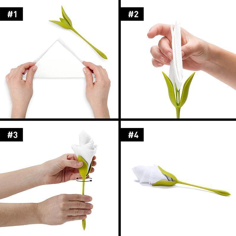 Bloom Napkin Holder for Tables (4 Pieces)