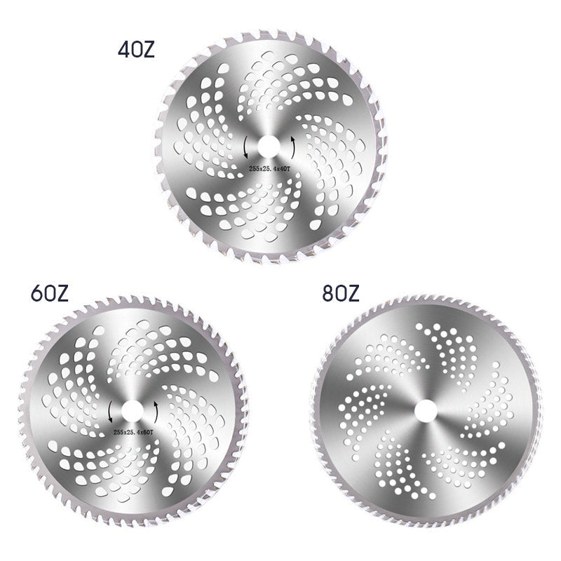 Alloyed saw blade for lawn mower