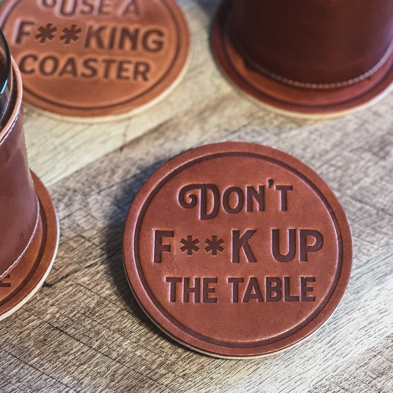 Funny Leather Coasters