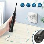 SonicPure Rechargeable Toothbrush – Whisper-Quiet, Powerful & Including 8 Brush Heads