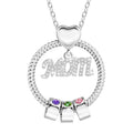Birthstone necklace for the mother