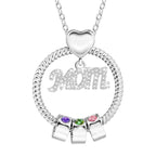 Birthstone necklace for the mother