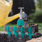 Universal 4-way garden hose splitter – Adjustable faucet splitter