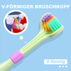 Three-sided soft hair toothbrush