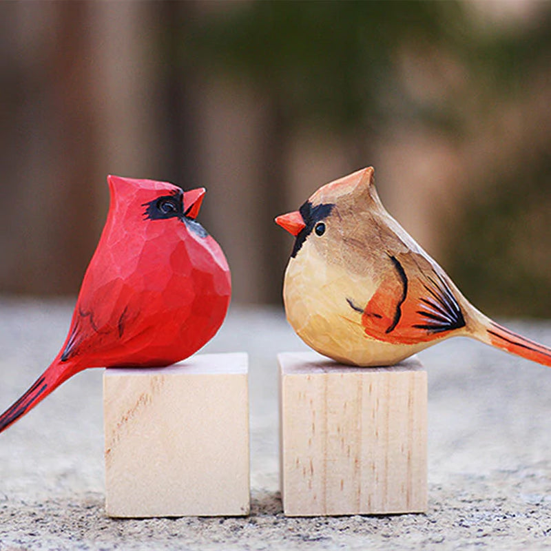 Cardinal Hand Wood Carving