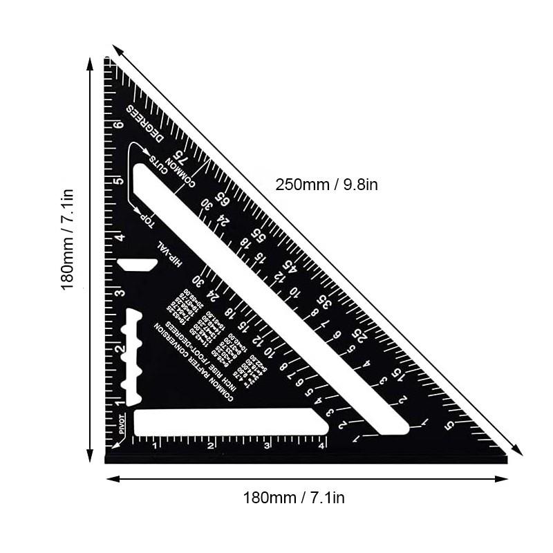 7/12 inch triangle carpenter square