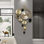 Large Modern Metal Wall Clock for Living Room