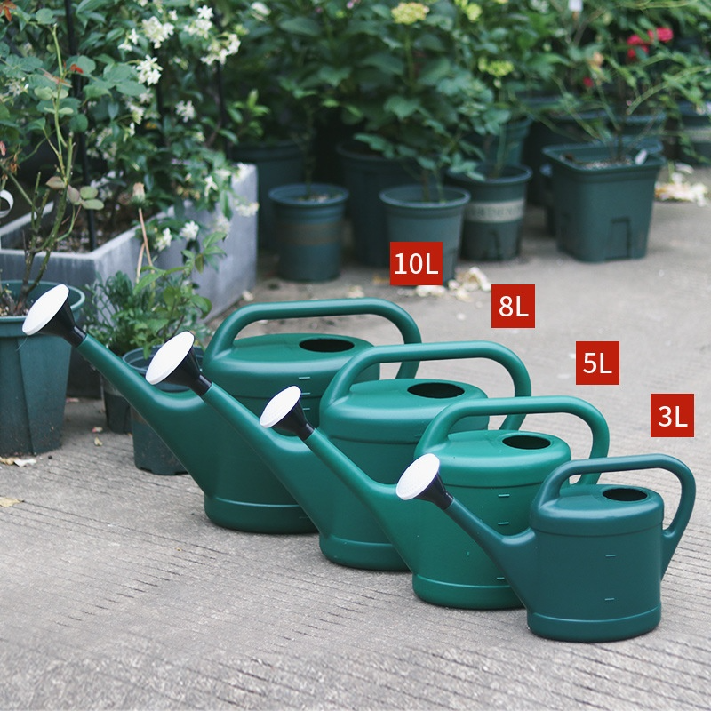 Large-volume watering can with long spout – plastic for garden care