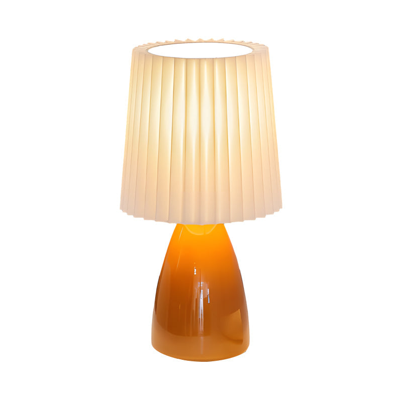 Dimmable Desk Lamp | Glass Base with USB Port for Adjustable Lighting in Home Office or Study | Pink Shade Lamp