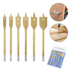 Titan-coated flat drill set