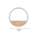 Lumoshelf LED Wall Light | Solid Wood with Shelf | Round Wall Lamp | Warm & White Light