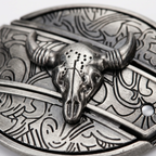 Metal Oval Cowboys Belt Buckle