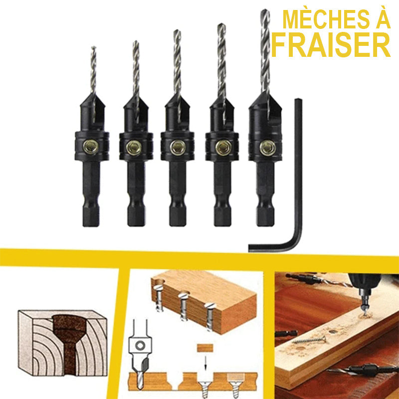 Hollow cut for wood processing (5 pieces)