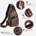Shoulder bag Crossbody bag for men with USB charging port
