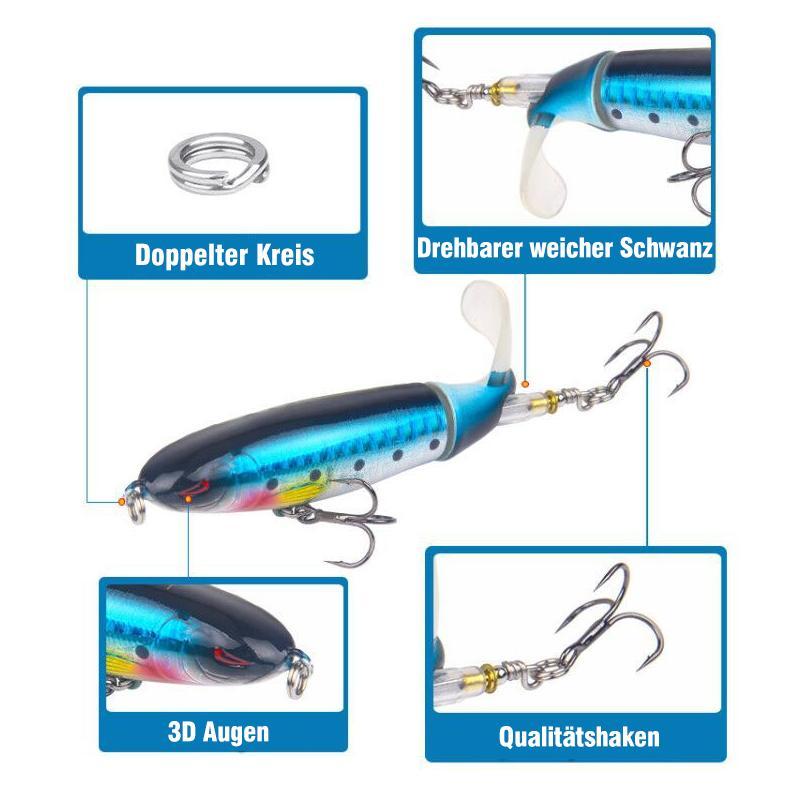 Fishing bait with propeller tractor