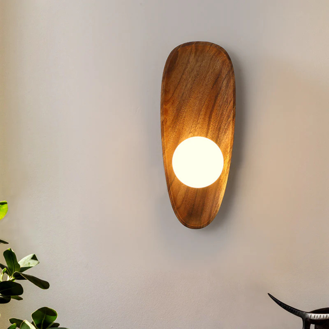 Natural Wooden LED Wall Lamp