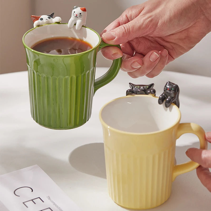 Hanging in There Cat Ceramic Mug