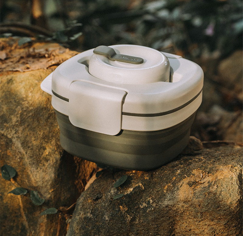 Portable Silicone All-In-One Camping Tableware Set