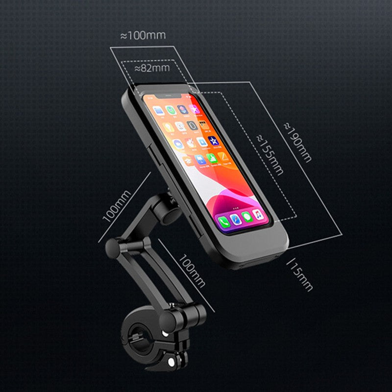 Waterproof Cycling Phone Mount with Case, for Motorcycle/Bike Handlebars