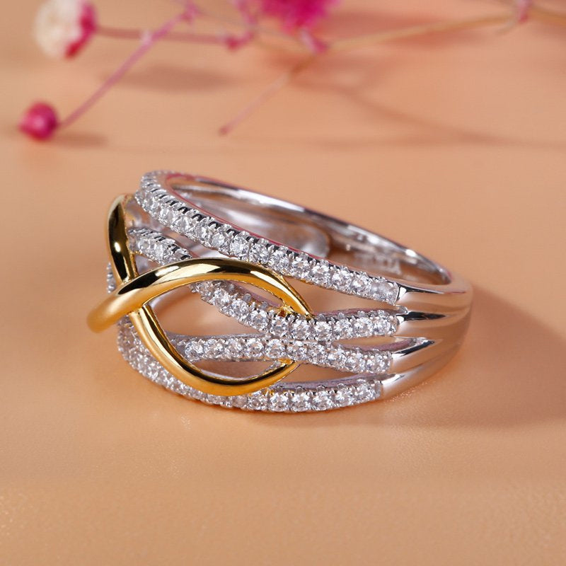 Mother & Daughter Forever Connected Together Ring