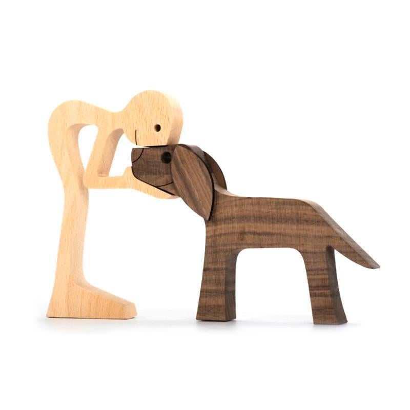Animal Lover Wooden Sculpture Table Decoration